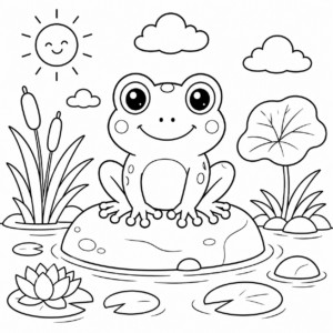 Frog on the stone