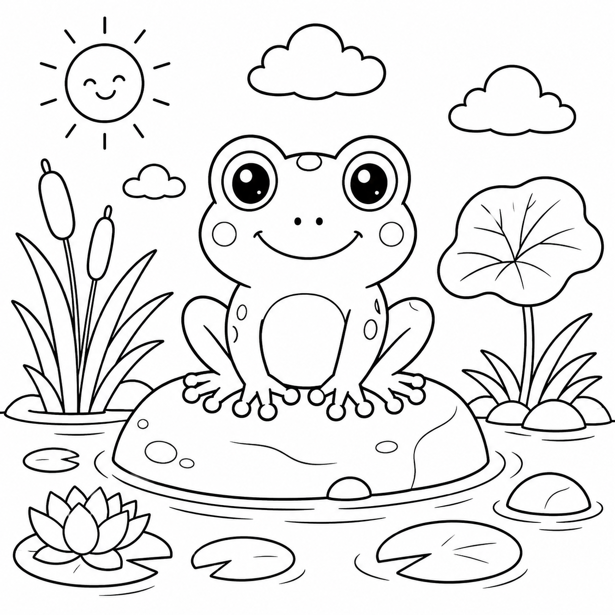 Frog on the stone