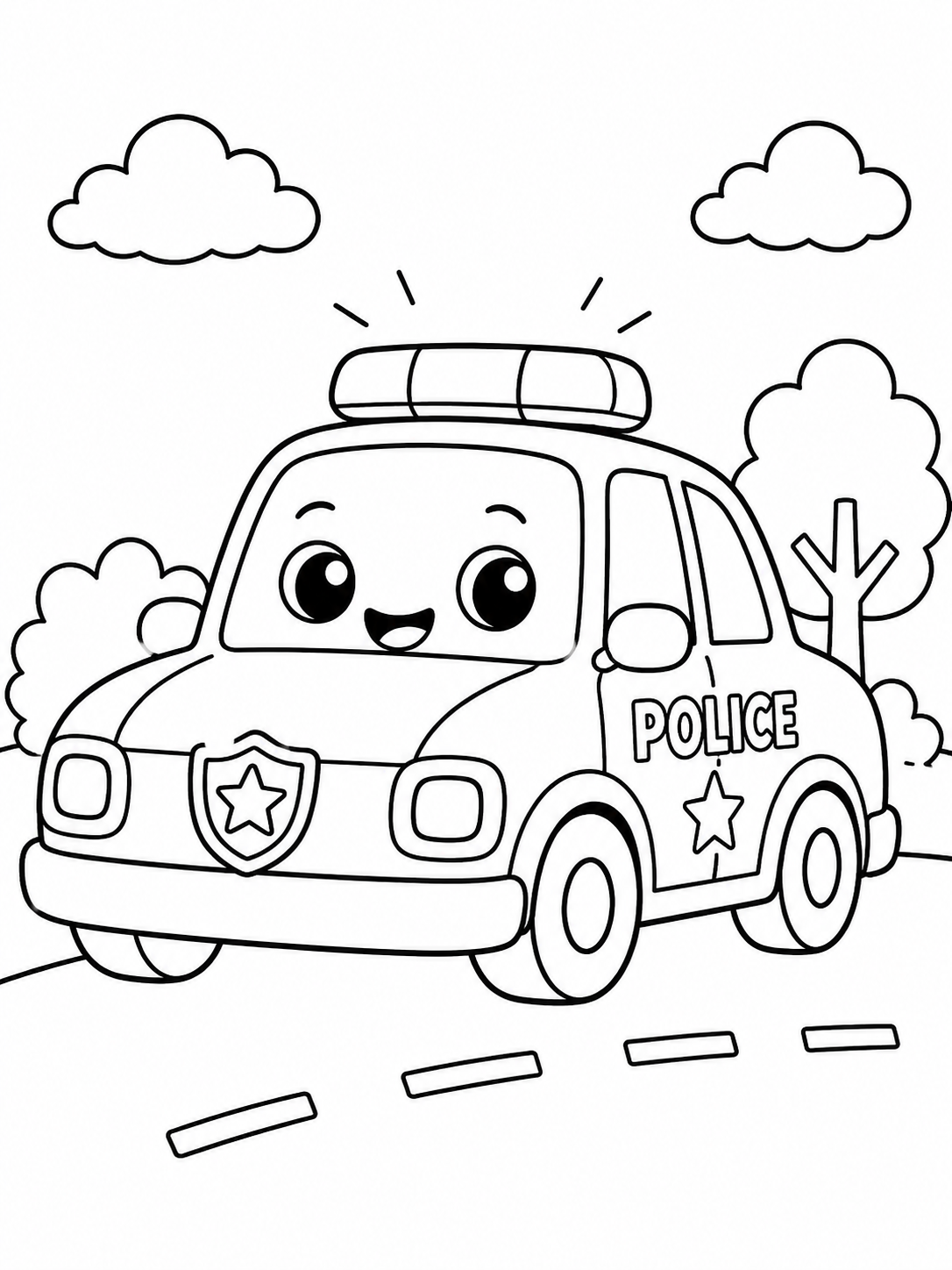 Happy Police Car Patrol