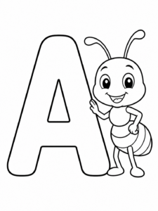 Letter A With Ant