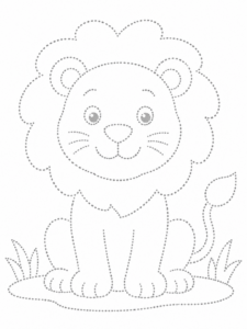Lion Sitting Calmly