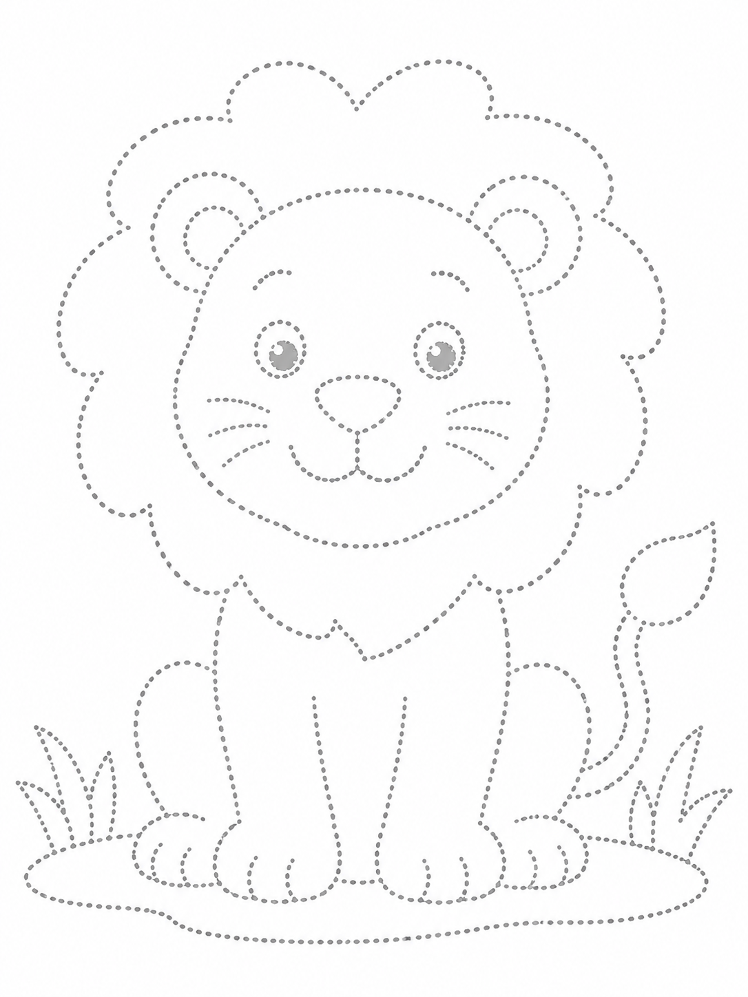 Lion Sitting Calmly