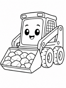 Skid Steer Carrying Rocks