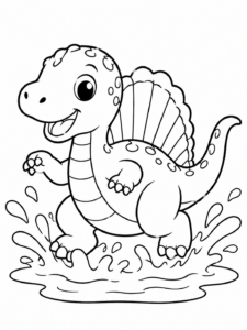 Baby Spinosaurus Splashing