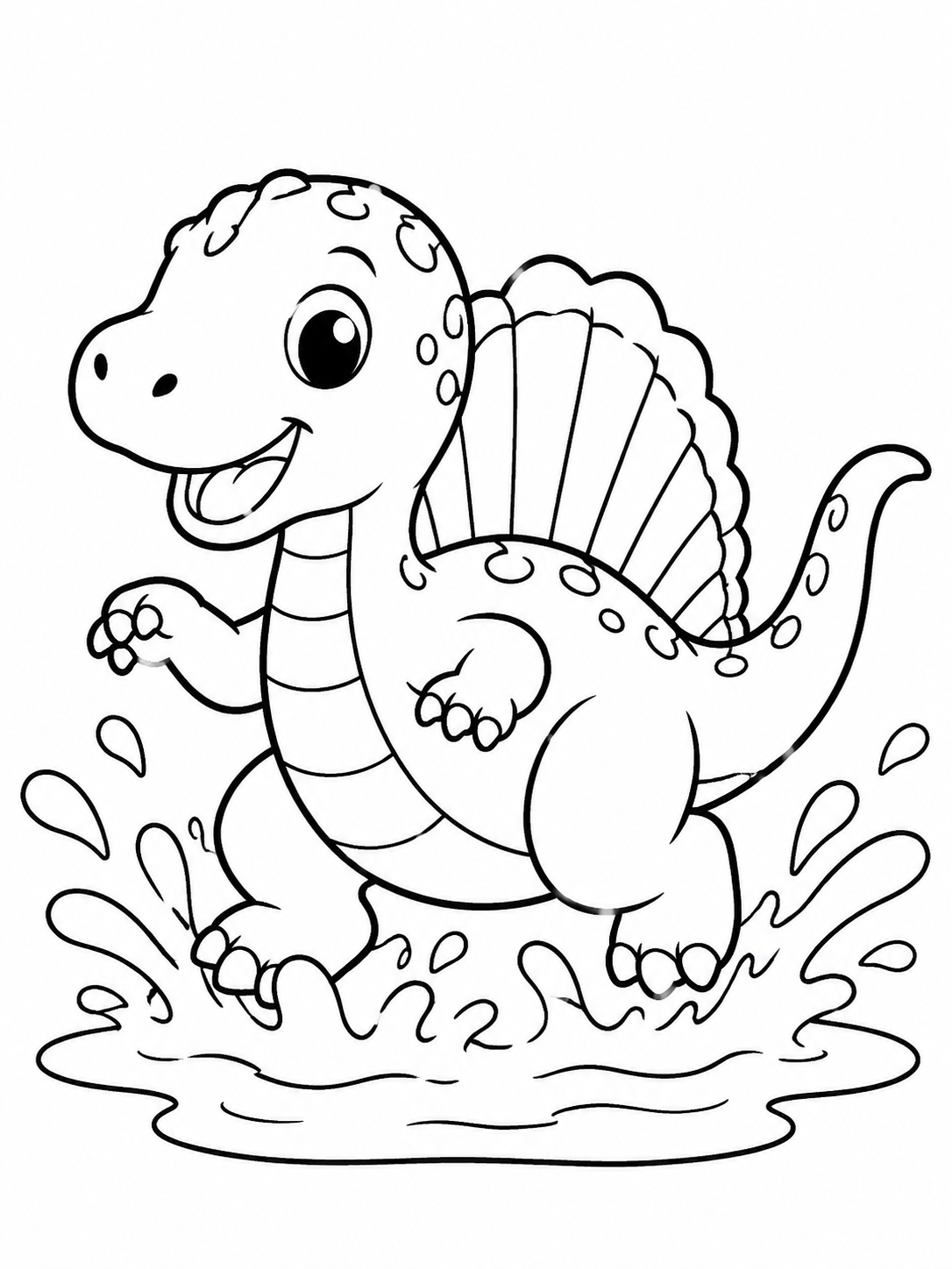 Baby Spinosaurus Splashing