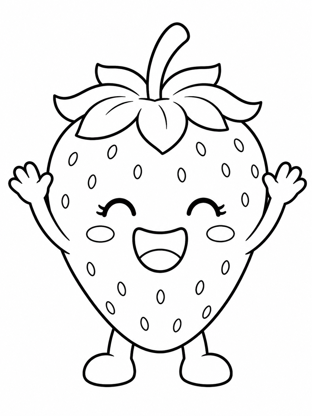Silly Strawberry Character