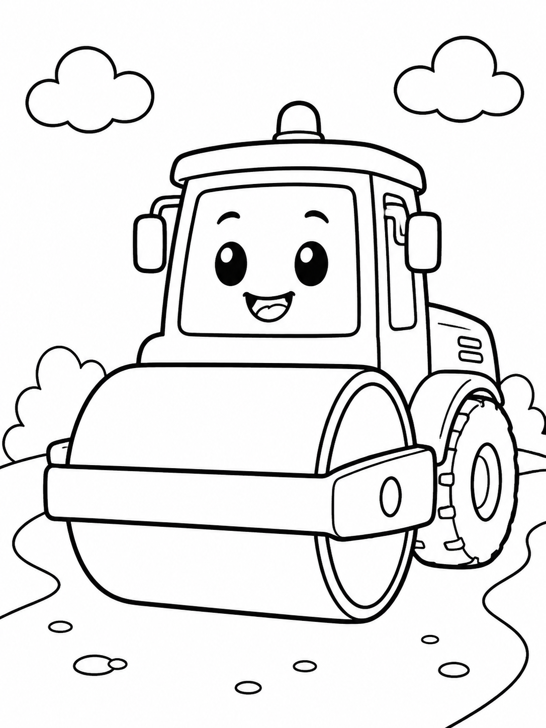 Road Roller on a Path