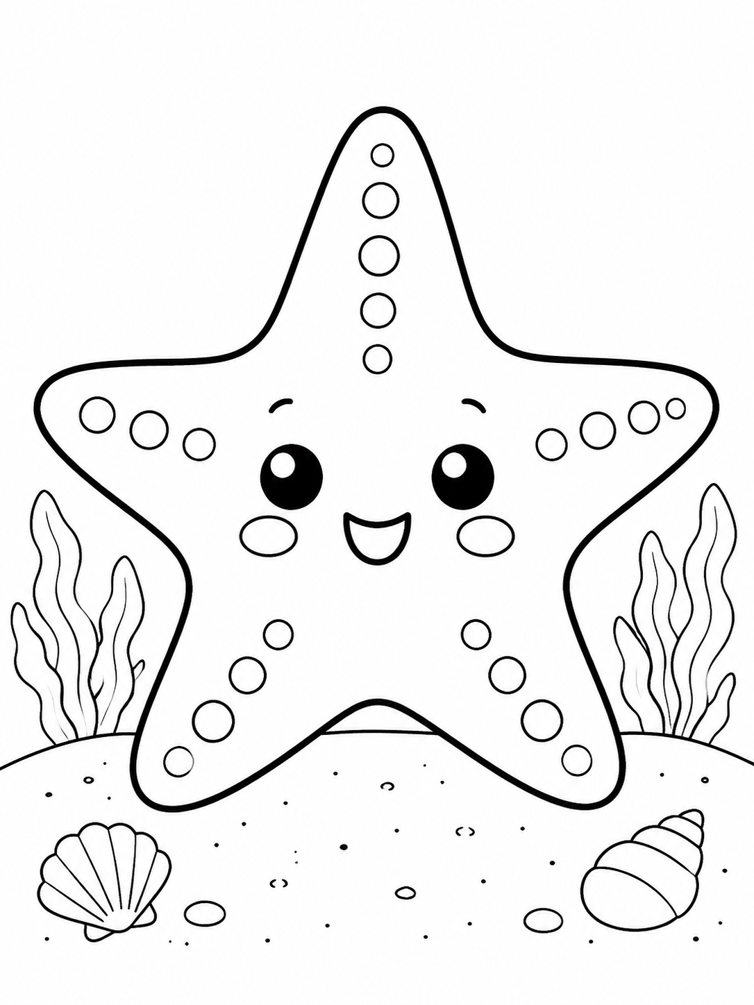Cheerful Starfish On Sand