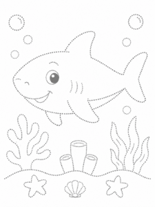 Shark Swimming Through Coral Reefs