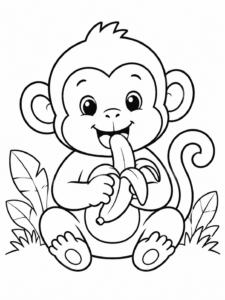 Monkey Eating a Banana