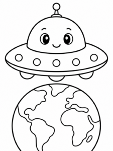 UFO Floating Above Earth
