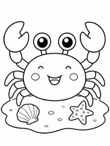 Friendly Crab On Beach