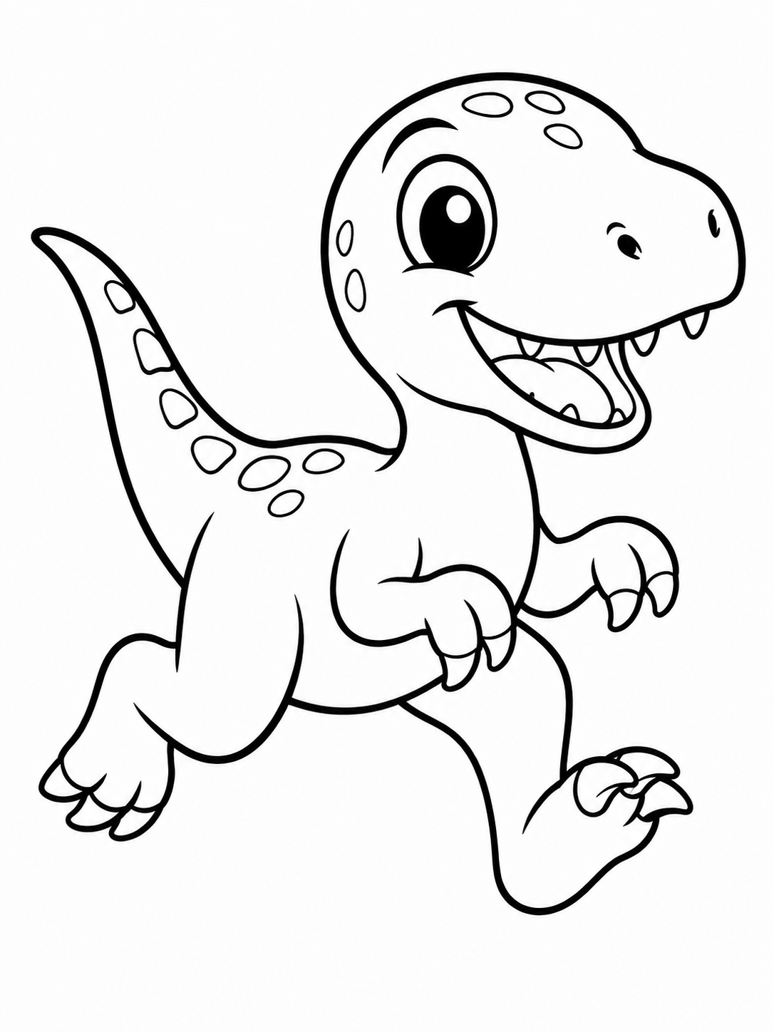Playful Velociraptor Running