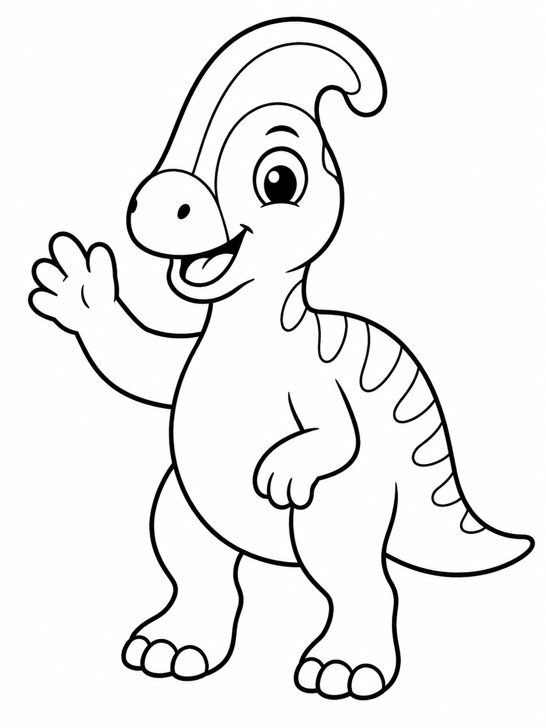 Corythosaurus Waving Hello