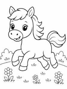 Horse Running in a Field