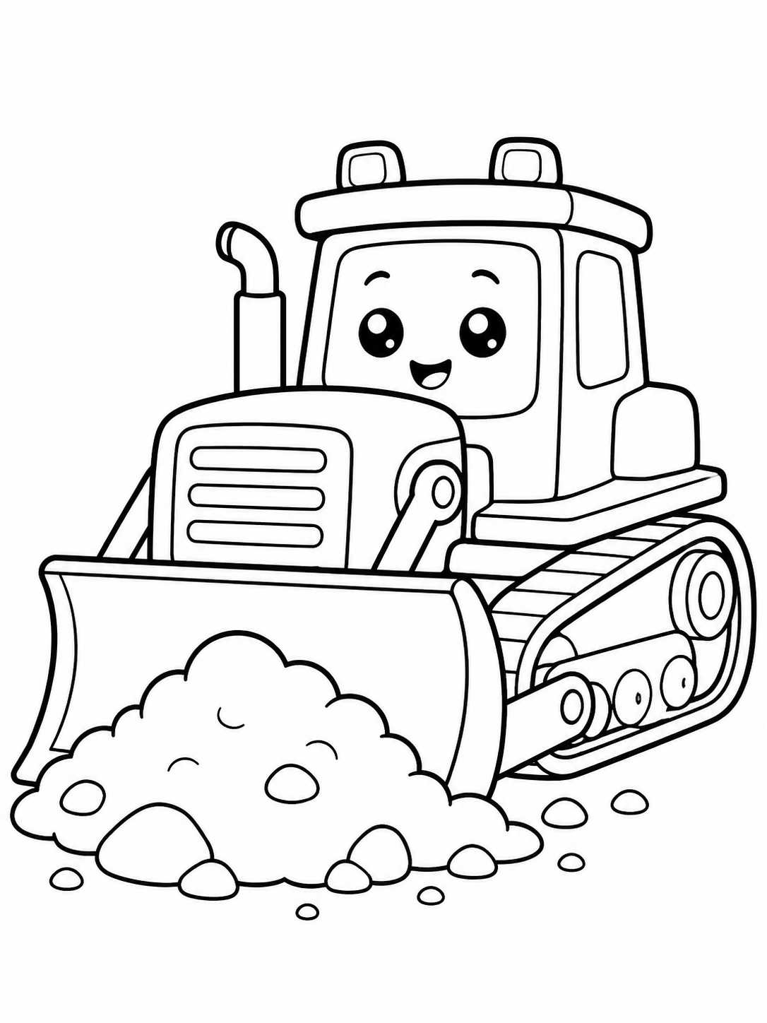 Bulldozer Pushing Dirt