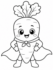 Cute Carrot Superhero