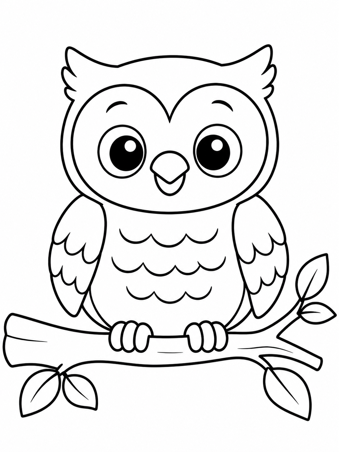 Owl Perched on Branch
