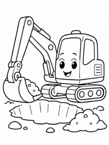Excavator Digging a Hole
