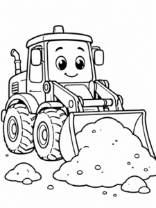 Wheel Loader Moving Sand