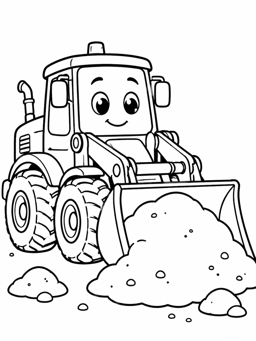 Wheel Loader Moving Sand