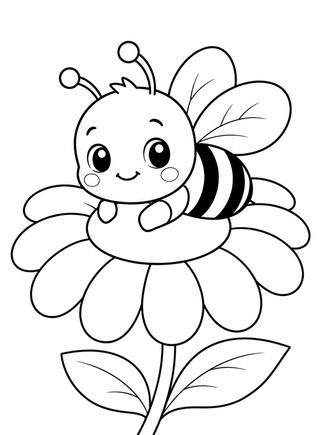 Honey Bee On Daisy