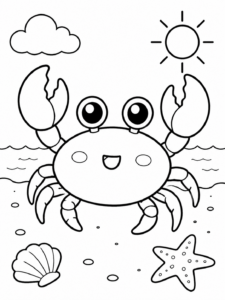 Playful Crab By The Shore