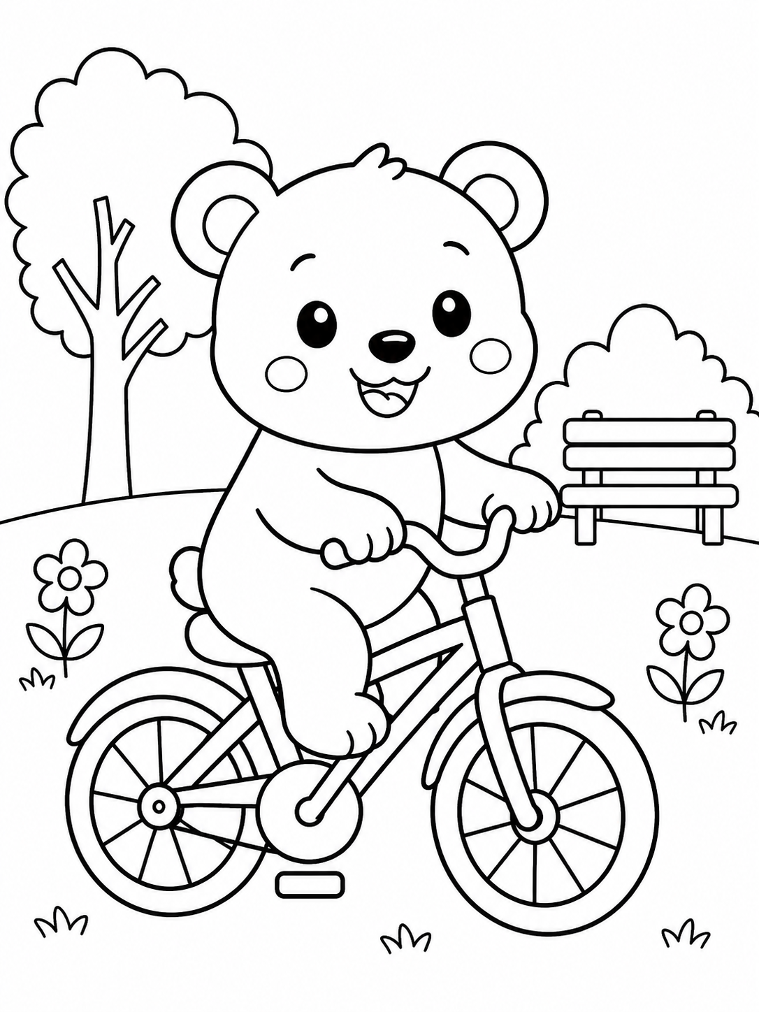 Bear Riding Bicycle