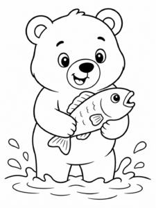 Bear Catching Fish