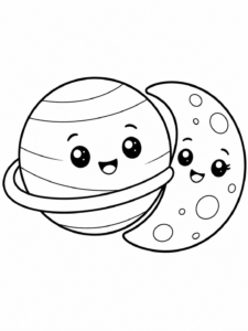 Planet With Smiling Moon