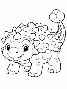 Cute Ankylosaurus Smiling