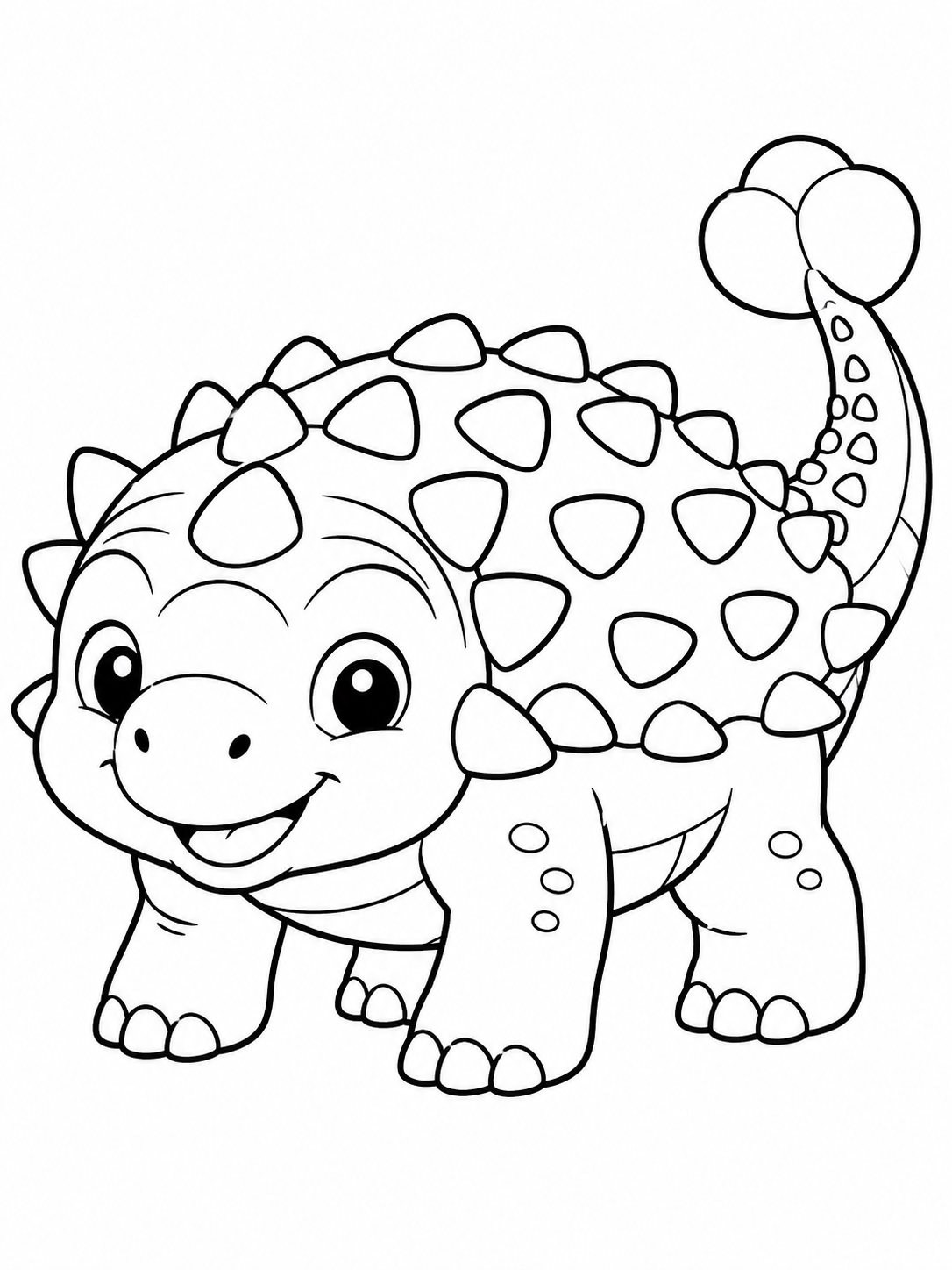 Cute Ankylosaurus Smiling