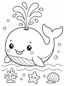 Friendly Whale Spouting Water
