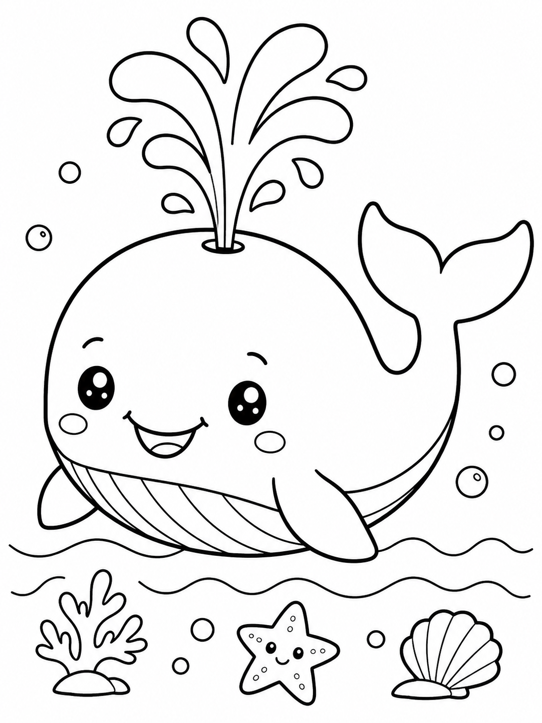 Friendly Whale Spouting Water