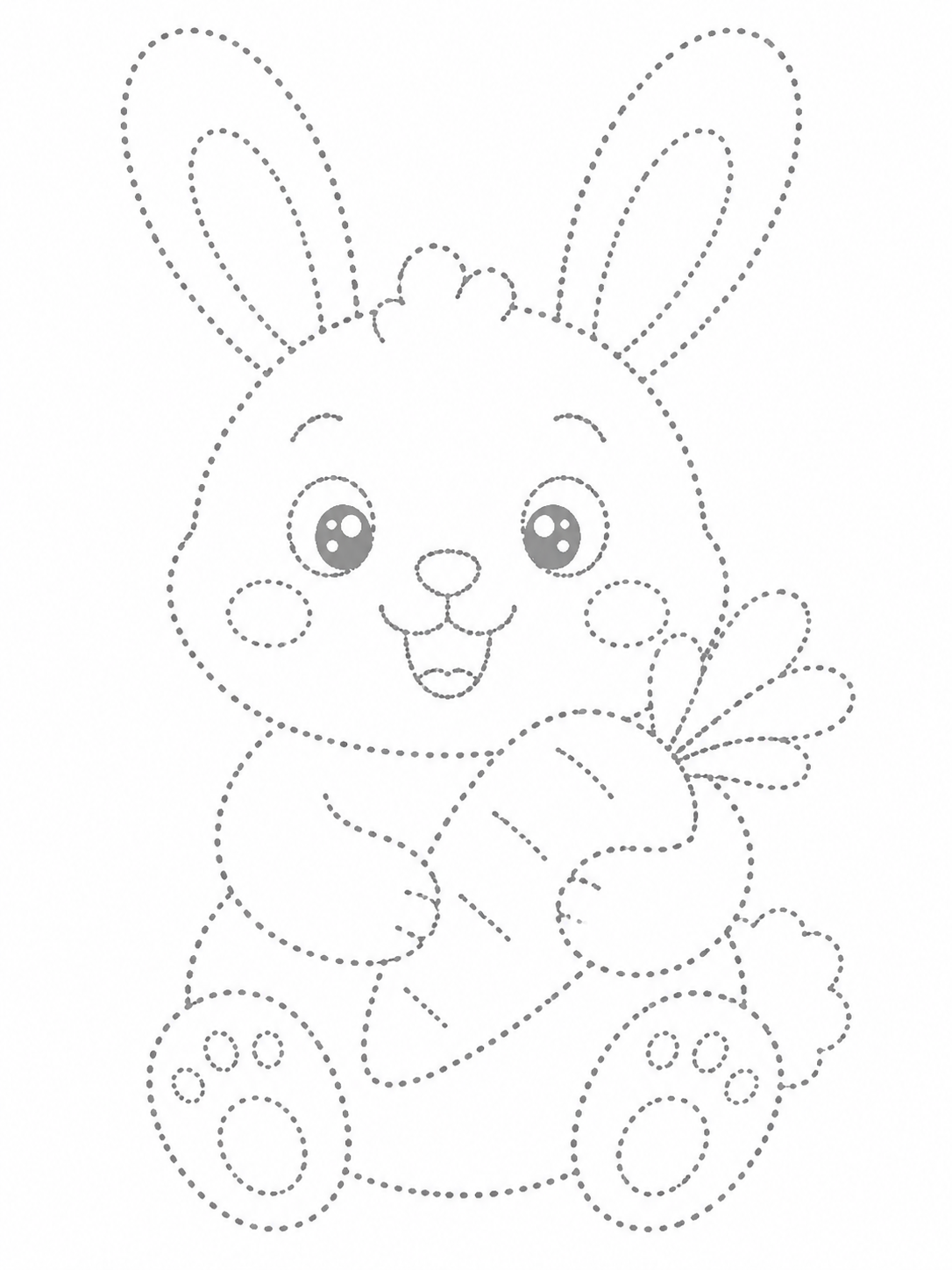 Rabbit Holding a Carrot