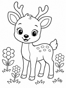 Deer Standing in Meadow