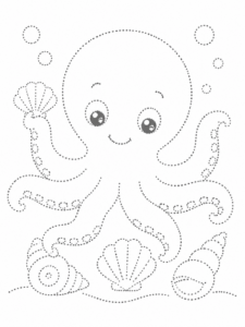 Octopus Playing With Seashells
