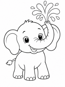 Elephant Spraying Water