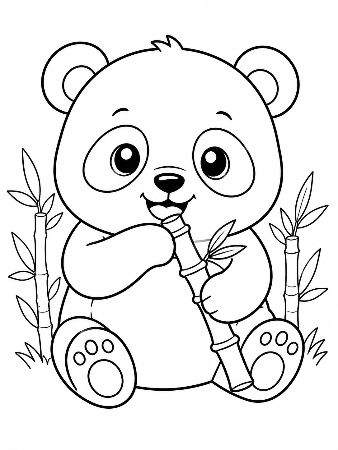 Panda Eating Bamboo