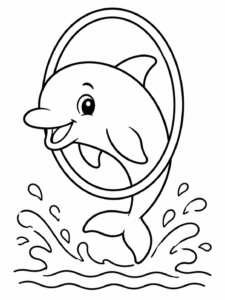 Dolphin Jumping Through Hoop