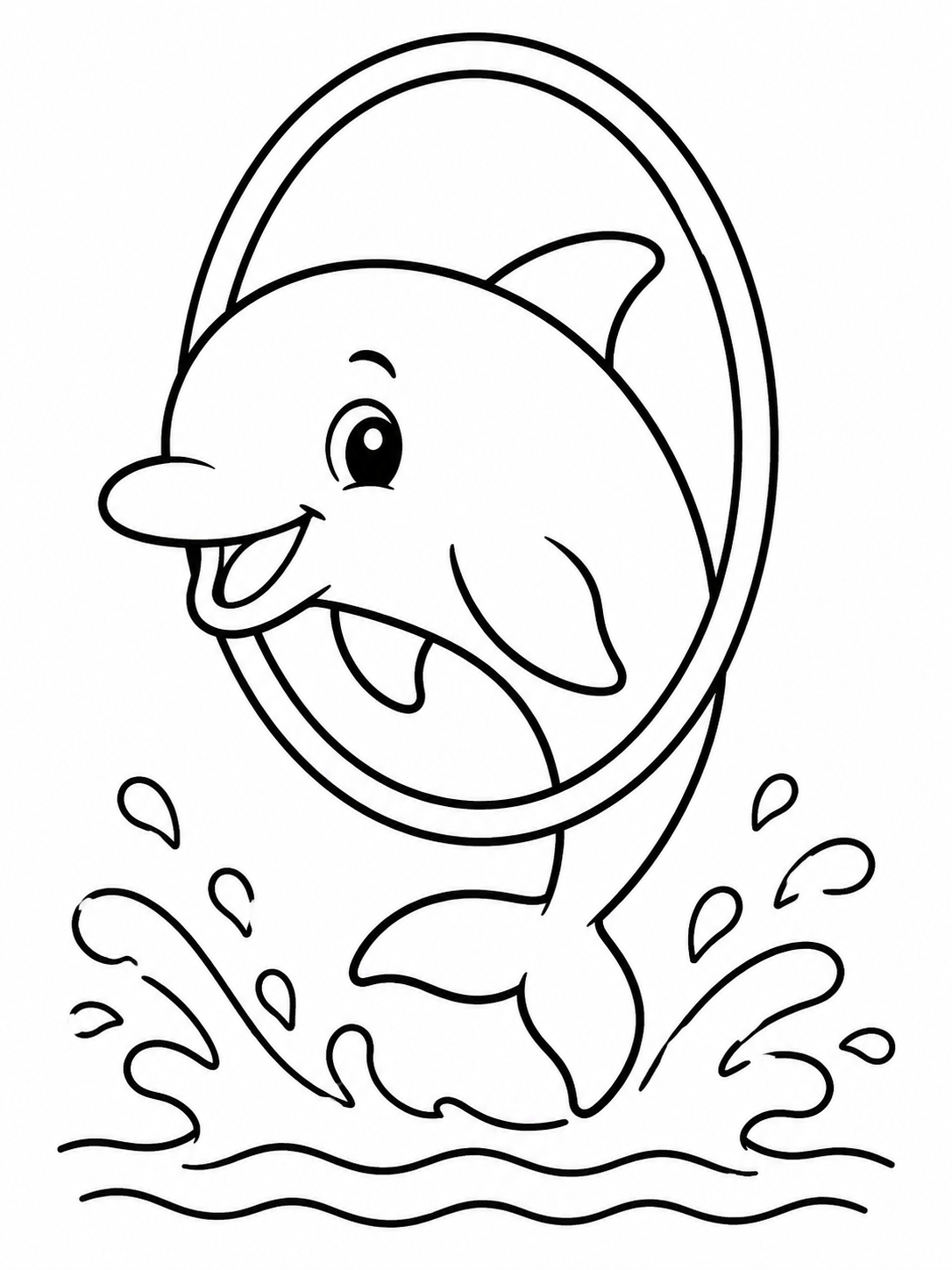 Dolphin Jumping Through Hoop