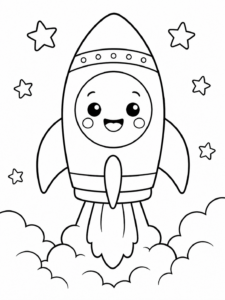 Rocket Launching Into Space