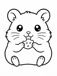 Hamster Eating Tiny Snack