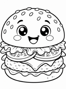 Hamburger With Happy Face