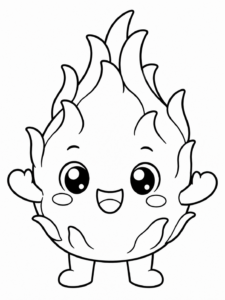Cute Dragon Fruit Character