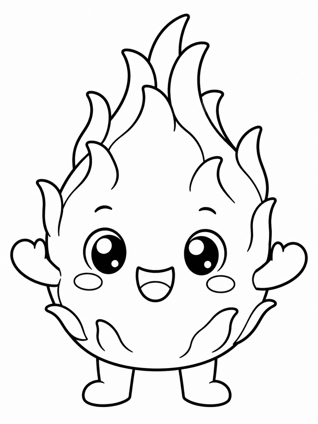 Cute Dragon Fruit Character