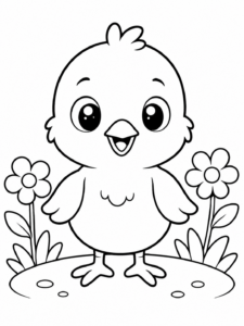 Baby Chick In Garden