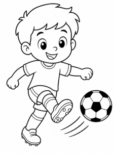Soccer Player Kicking Ball