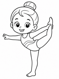 Gymnast Performing Balance Pose