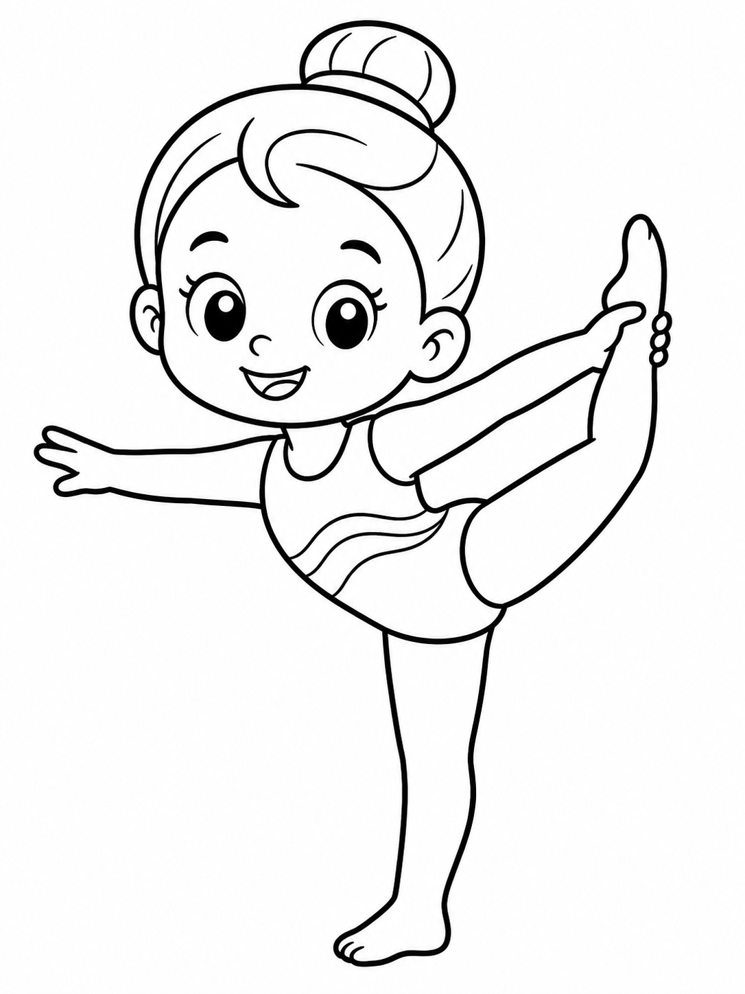 Gymnast Performing Balance Pose
